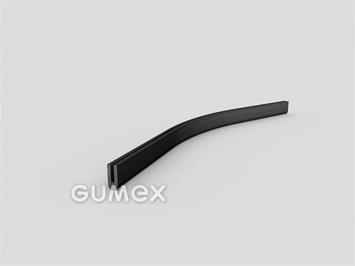 Pryžový profil tvaru "U", 10x4/1,5mm, 60°ShA, EPDM, -40°C/+100°C, černý